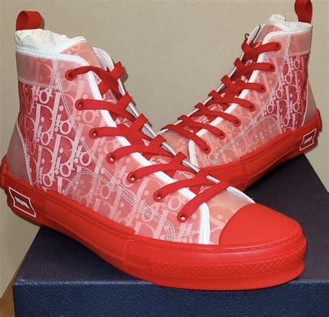 red dior sneakers